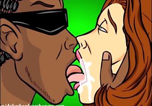 Animated mature porn video with hot interracial