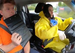 This mature lady is ready to fuck in his vehicle