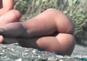 The sweet big round bottom of a passionate brunette lady