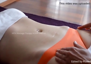 Gorgeous babe shows off her sexy orange panties on camera