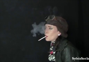 Stunning brunette babe is sucking a long wiener with pleasure